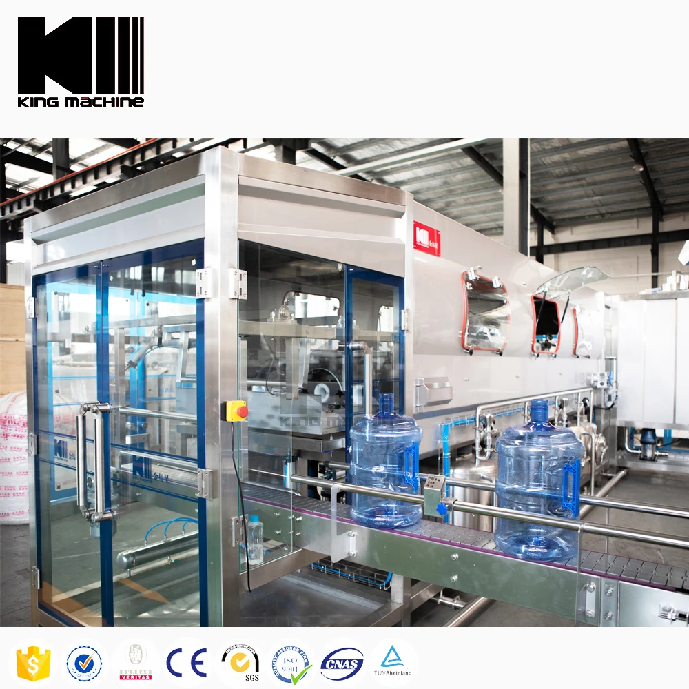 Manufacturer automatic 19 liters drinking water bottling machine 4 gallon barrel water making equipment line