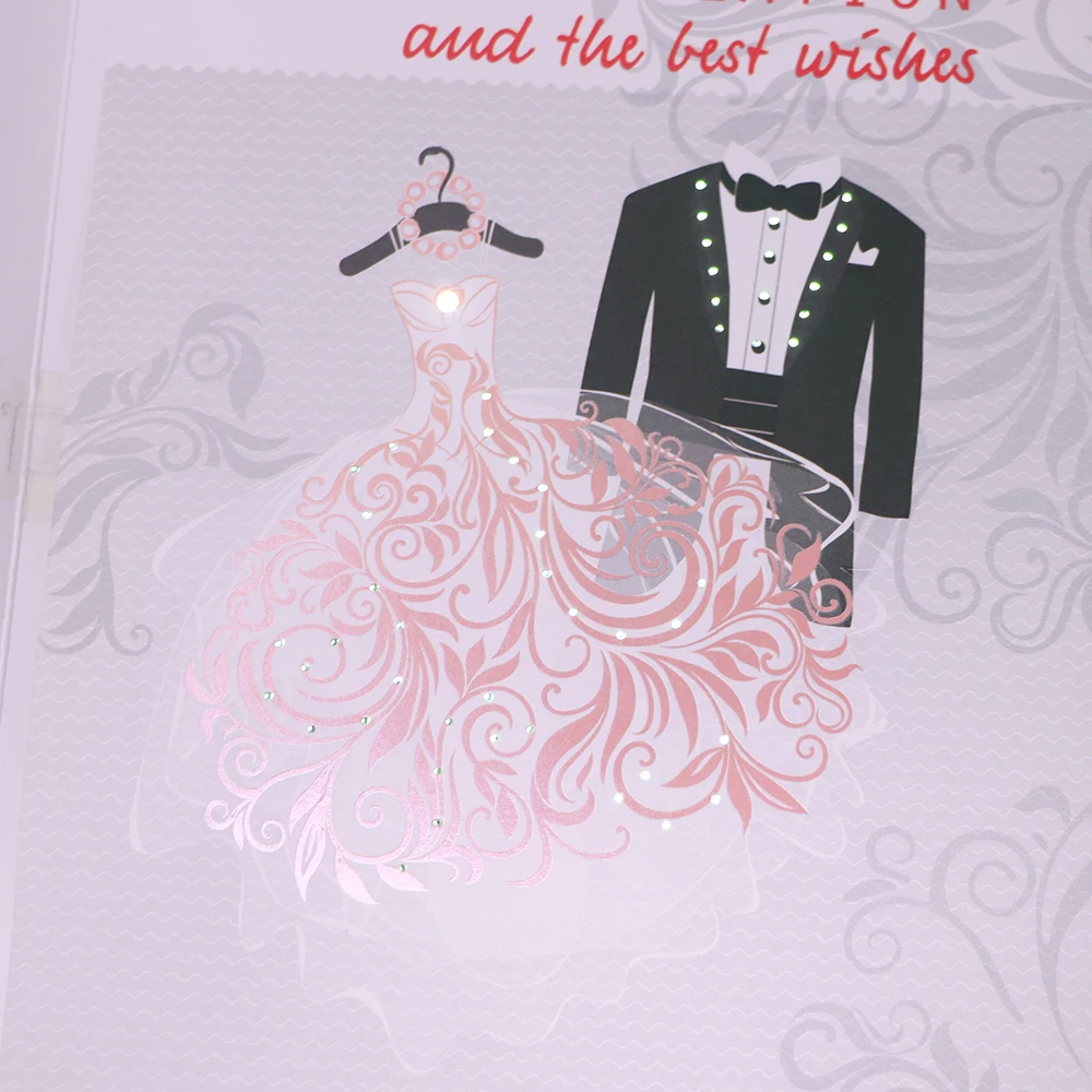 custom design led light music wedding invitation cards with sound module