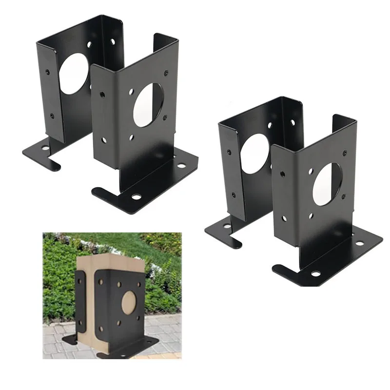 Factory Adjustable Wood Fence Pergola Base Reinforce Brackets