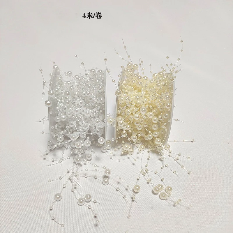 Artificial String Red Pearl Bead Garland for Christmas Candle Decor