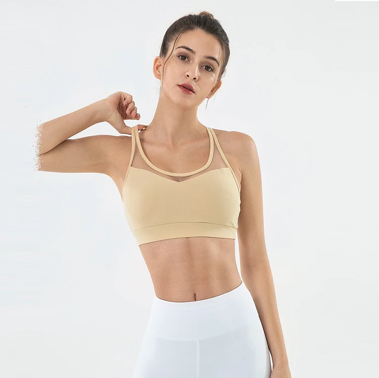 
Wholesale Womens Mesh Gym Wear Sexy Yoga Bra Sport Fabrics Fitness clothing 