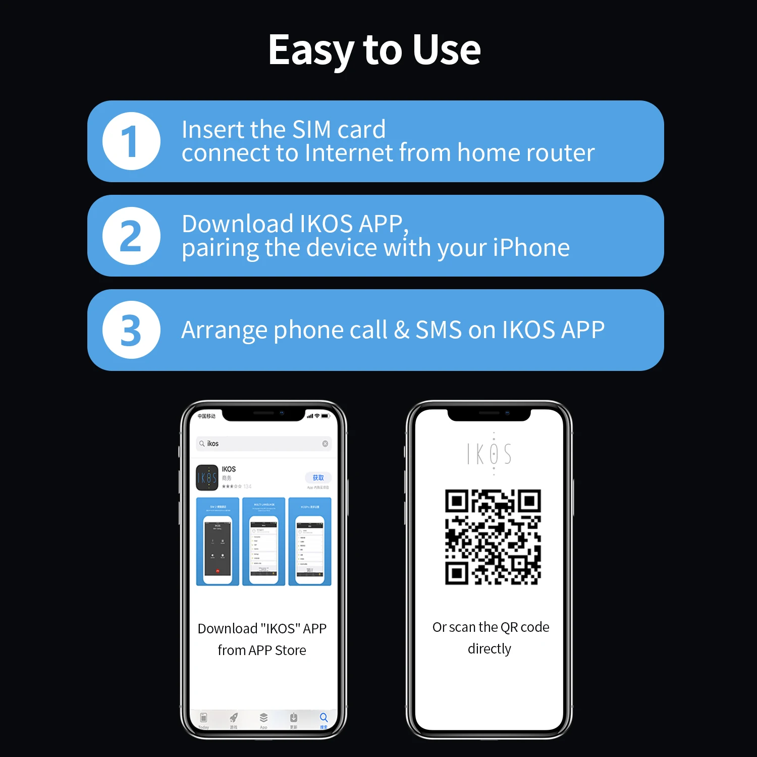 IKOS 4G Network Free Roaming Wifi Gsm Dual Sim Card Adapter For Iphone series
