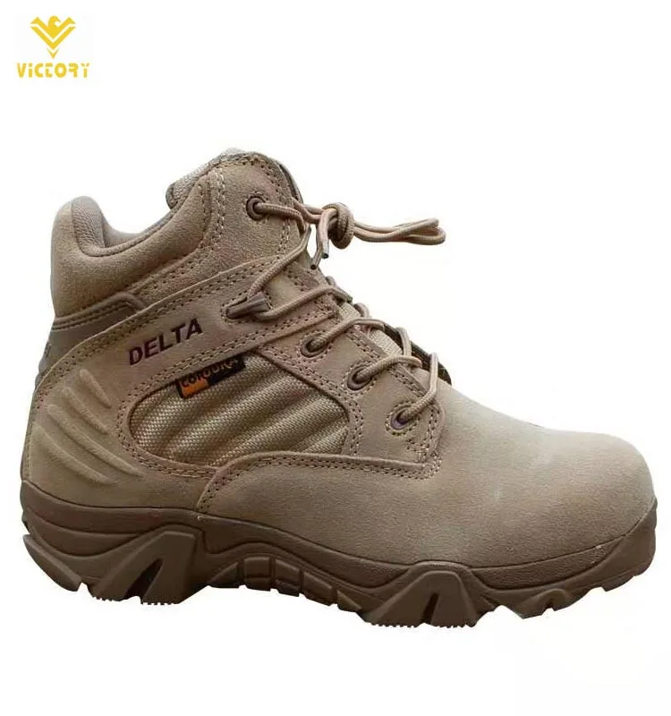 China stock desert tan color combat boots,stock desert tactical leather boots ship fast