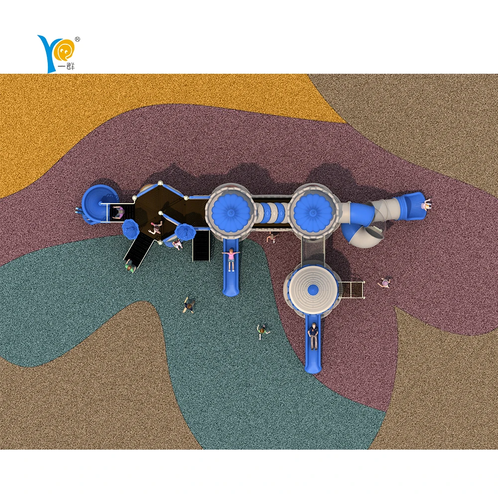 two floors modern castle outdoor kids playground slide outside playground equipment for school children