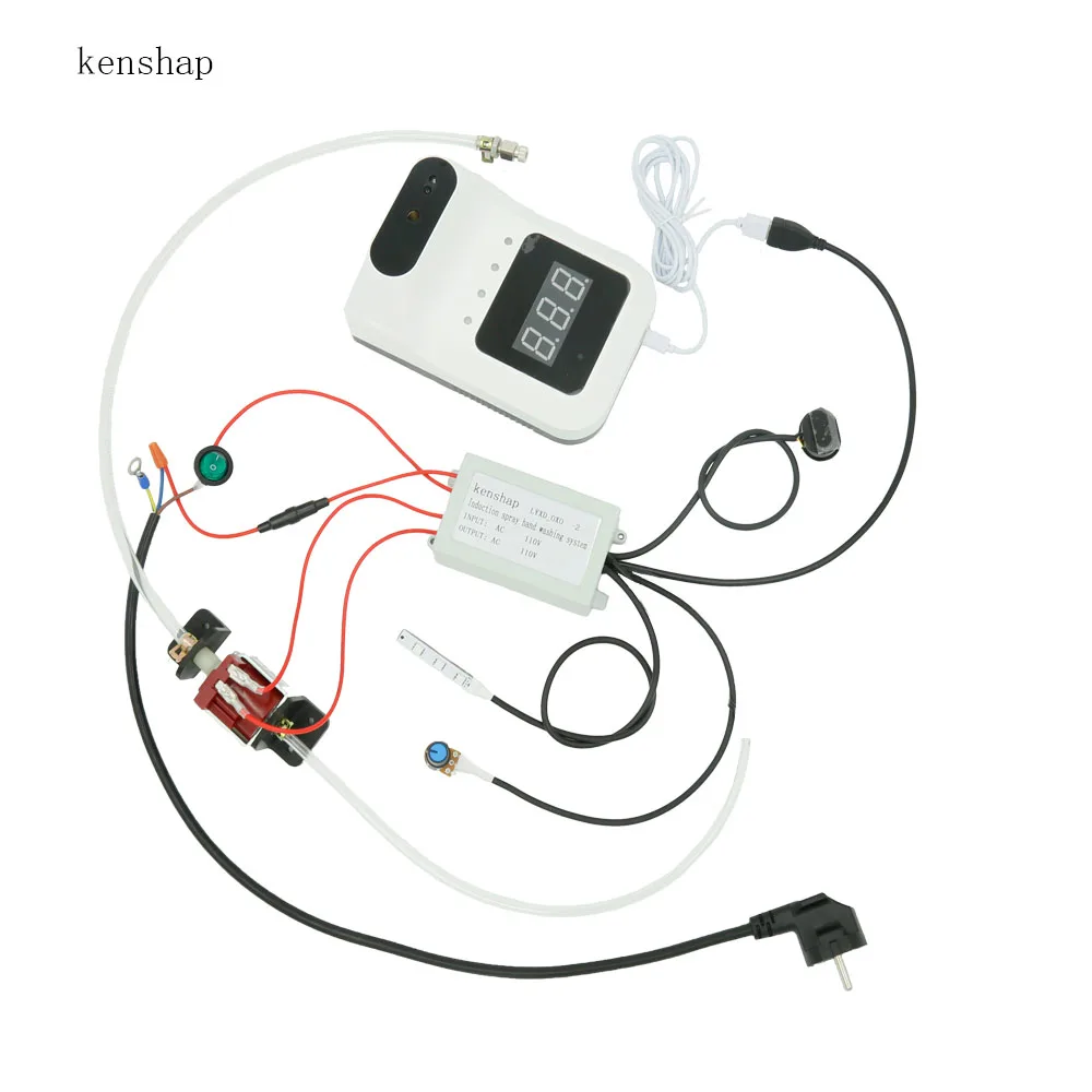 Soap dispenser control board AC110V infrared sensor high and low liquid level detection alarm + human body temperature detection