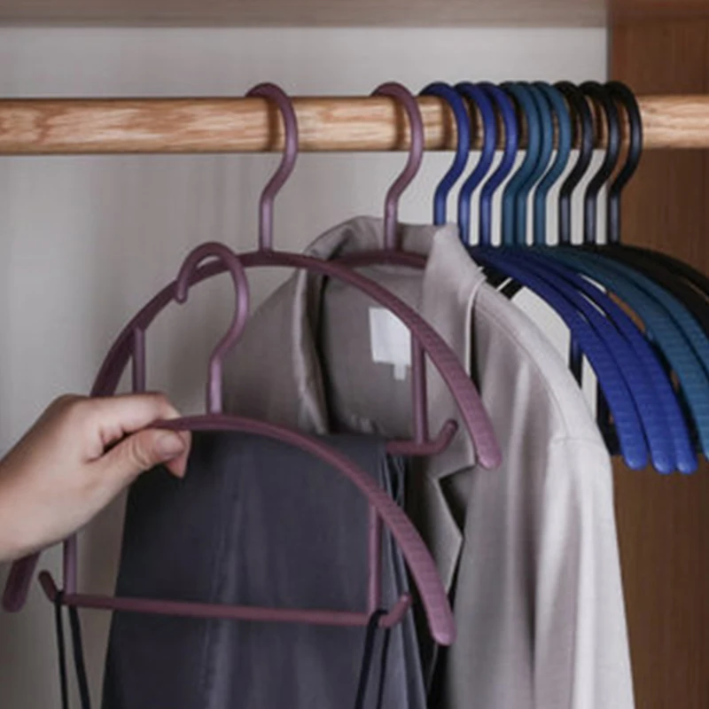 Direct Selling Bedroom Anti Skid Hanger Creative Household Multipurpose Plastic Clothes Hangers