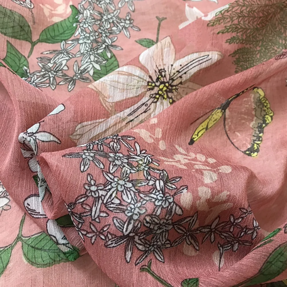 Хит продаж новейший стиль крикель Цифровая печатная шифоновая мох шифоновая ткань креп 75d шифоновая ткань для одежды