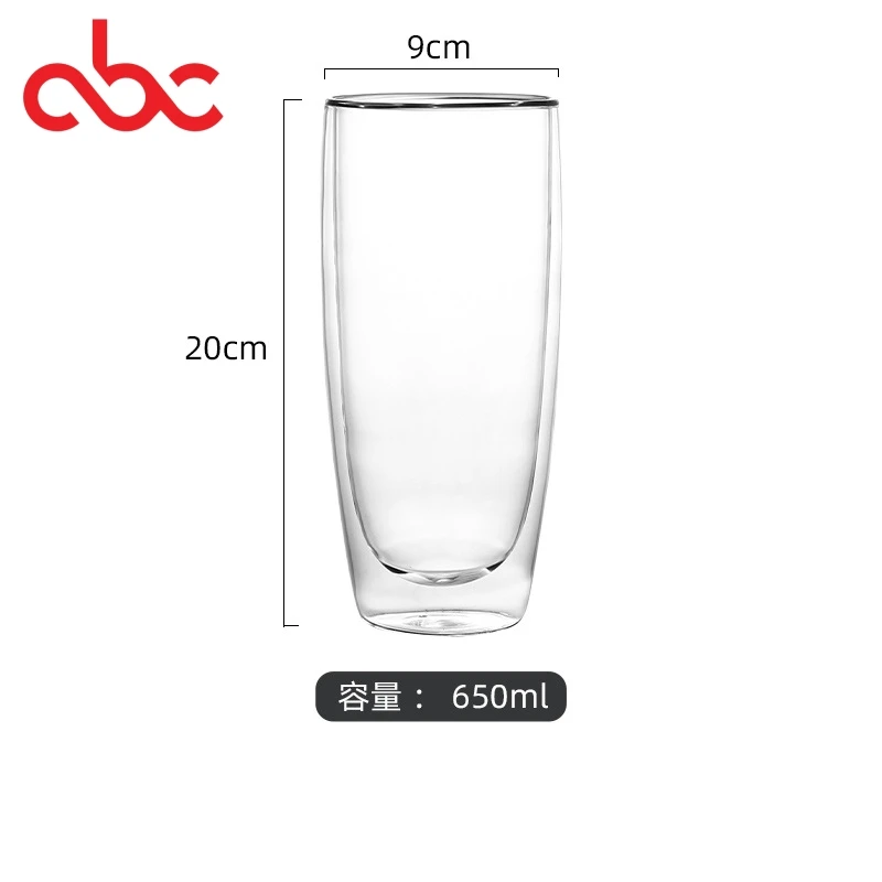 Wholesale Drink Ware Custom Logo Eco Friendly Espresso Borosilicate Glass Mug Latte Cup