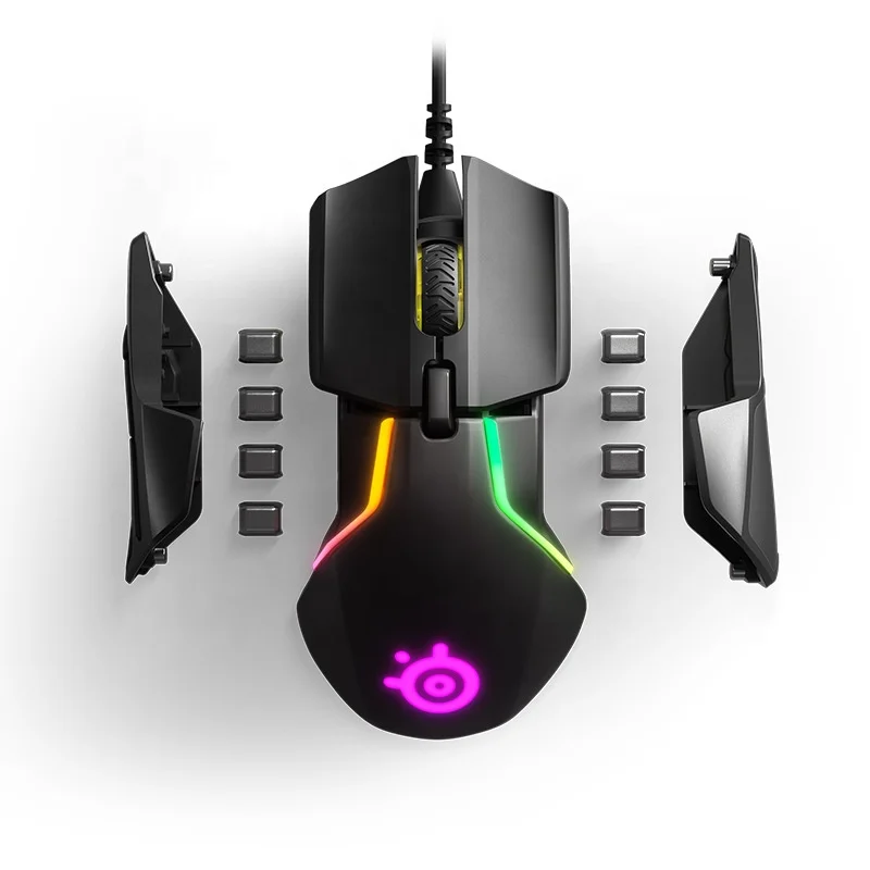 SteelSeries RIVAL 600 mouse 12000DPI Optical wired gaming mouse RGB lighting effect dual processor Ergonomics