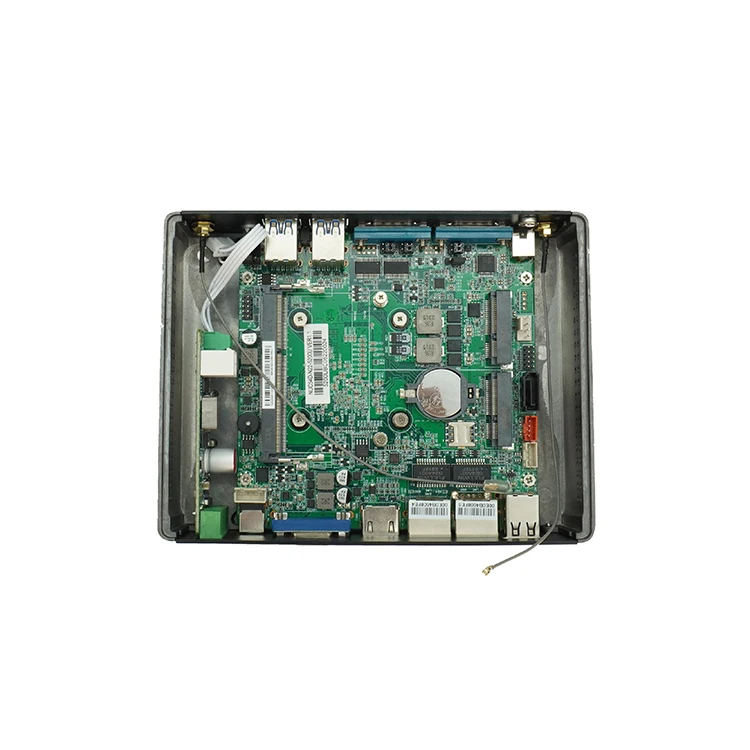 Factory Cheapest  Fanless Mini Computer Dual Core i5 5300U with 2xRJ45 10/100/1000 Mbps 2xRS232 Mini Industrial PC