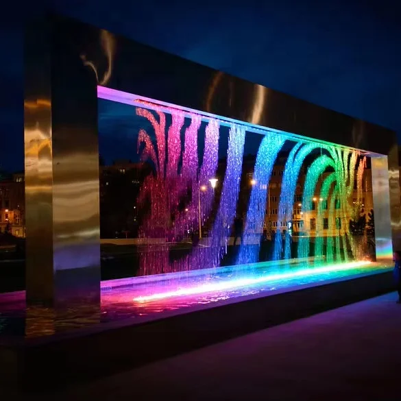 Color Changing Computer Control Waterfall Fountain Digital Water Curtain