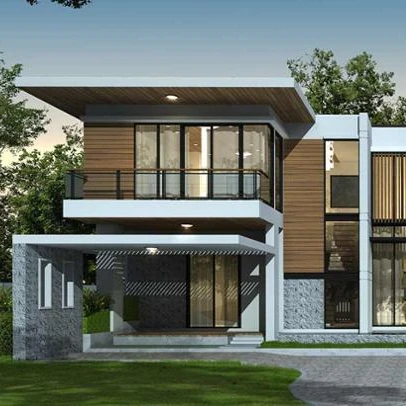 240m2 two floors prefab house with 4 bedrooms and 3 bathrooms