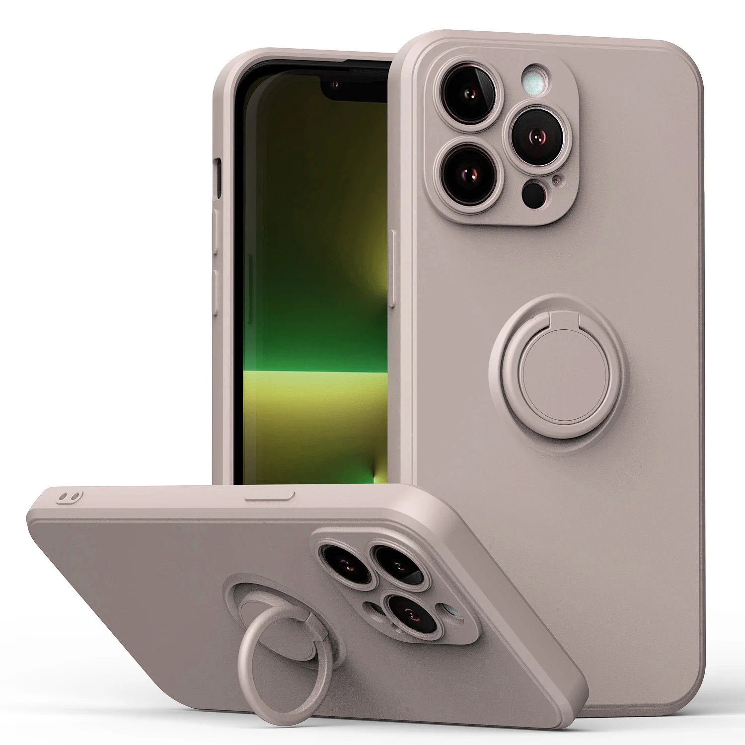 Soft TPU Phone Case for iPhone 13 pro max with 360 Ring Holder for iPhone 14 14 pro plus 14 pro max