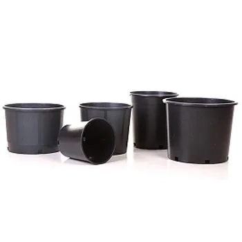 Durable Outdoor Black Pp Plastic Injection Molded Nursery Plant Pots Container for Succulents Cuttings Transplanting Home Garden