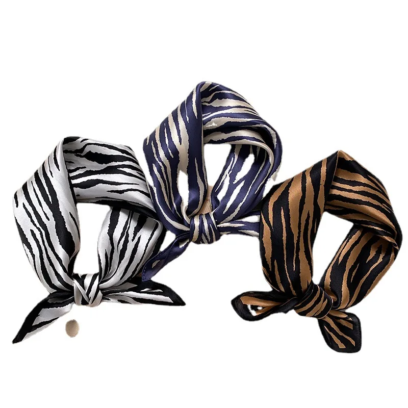 Manufacture Wholesale Custom Design Narrow Ladies 100% Silk Neck Feeling Polyester Designer Scarf