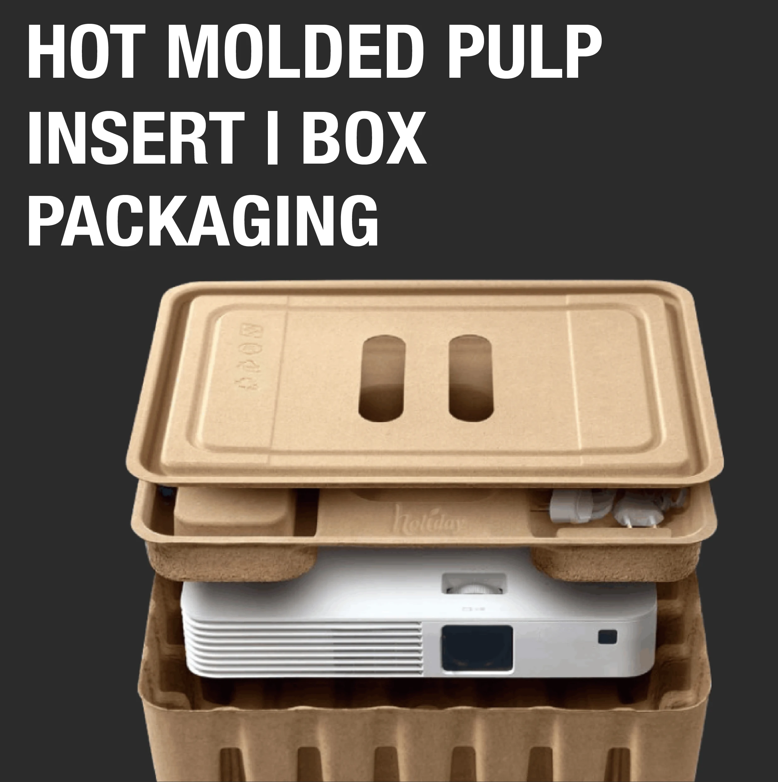 
Bio degradable antistatic shock-proof instrument electronics cosmetics food medicine pulp display packaging box PDQ 