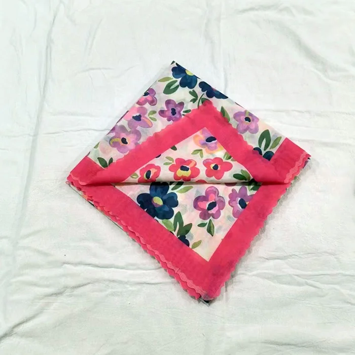 2024 custom printed instant shifon square high quality hijabs supplier muslim women tudung borong bawal cotton voile