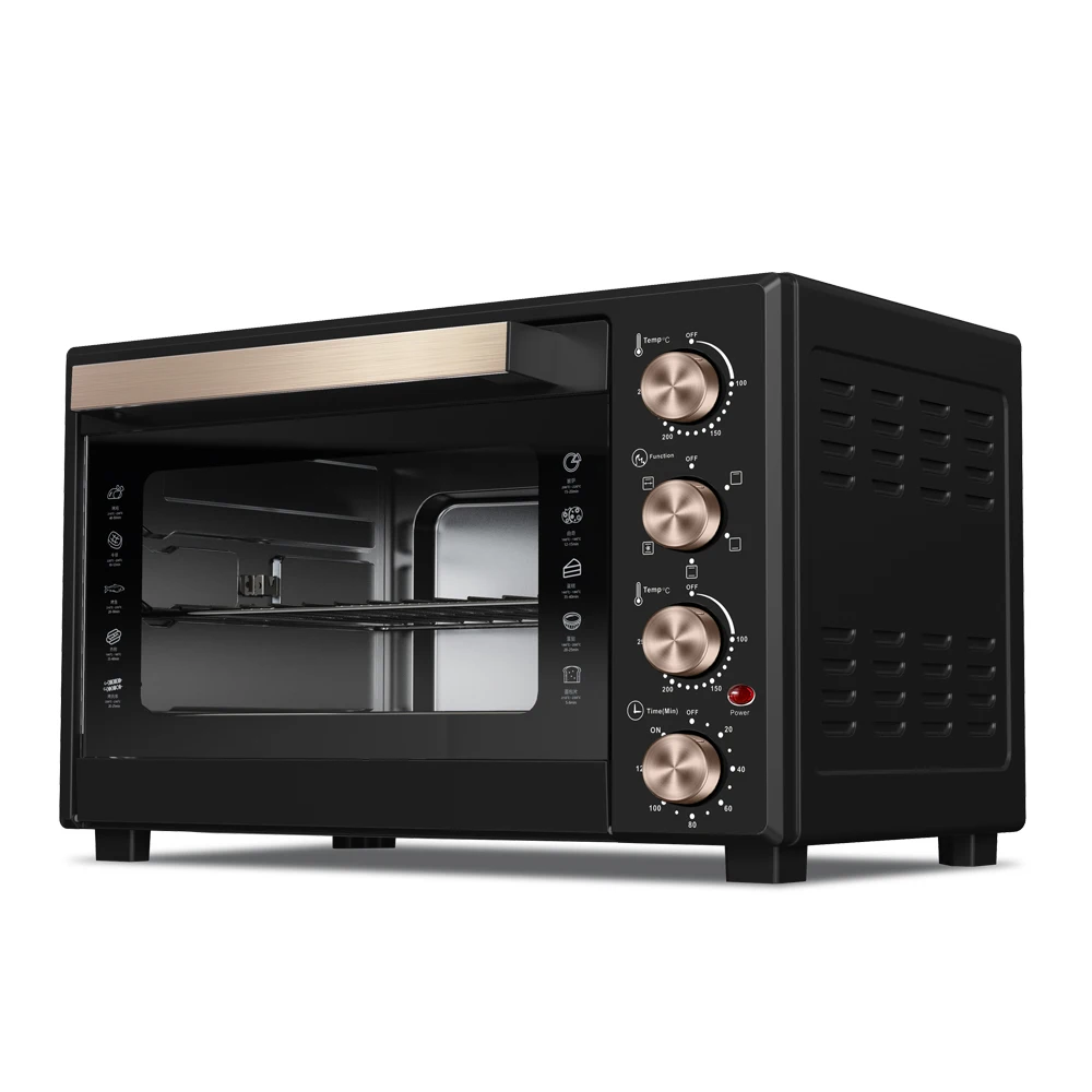 38L electric pizza baking toaster oven with convection rotisseries lamp functions