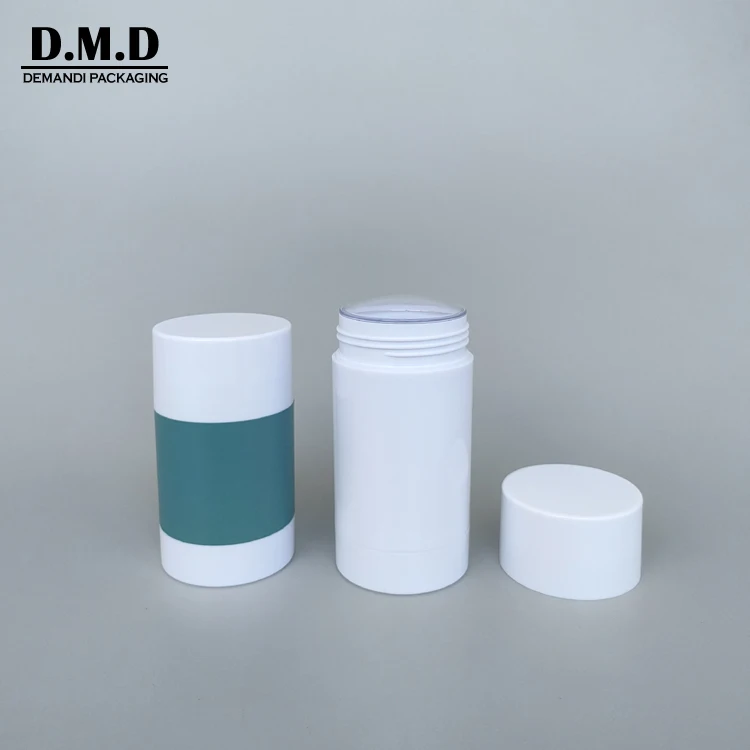 Custom label matte black white deodorant stick 15ml 30 grams 50ml twist oval round frosted 75grams deodorant container packaging