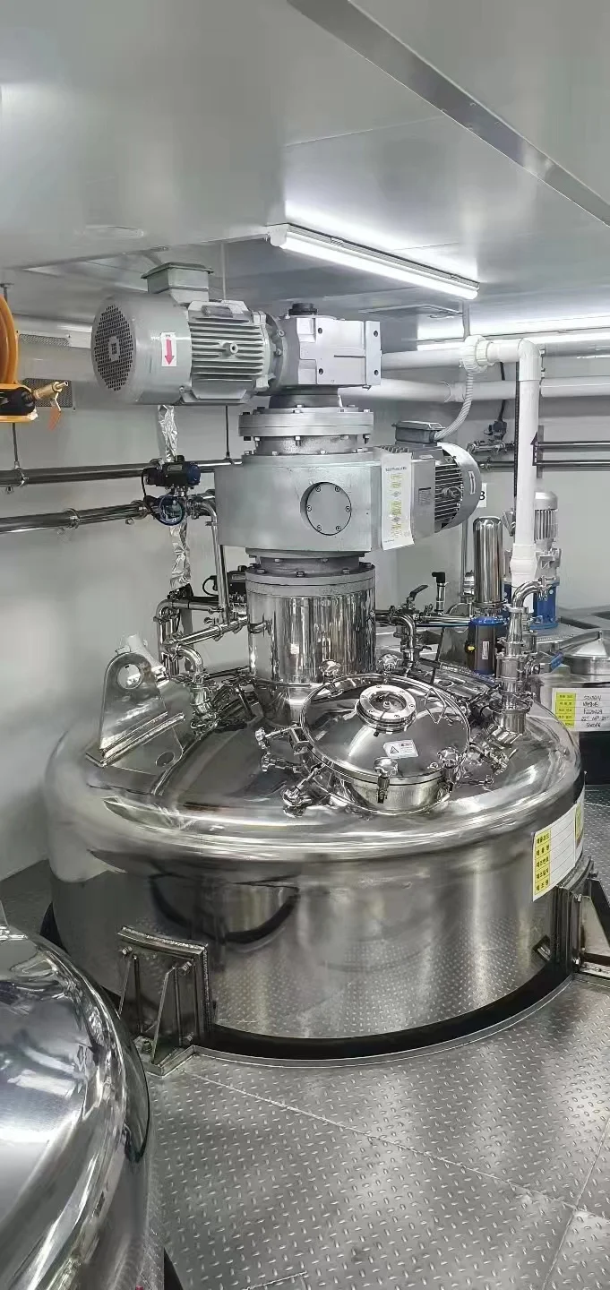 stainless steel 304 316 vacuum emulsifying mixer 200-500l creams mixer cosmetic  homogenizer vacuum emulsifier machine