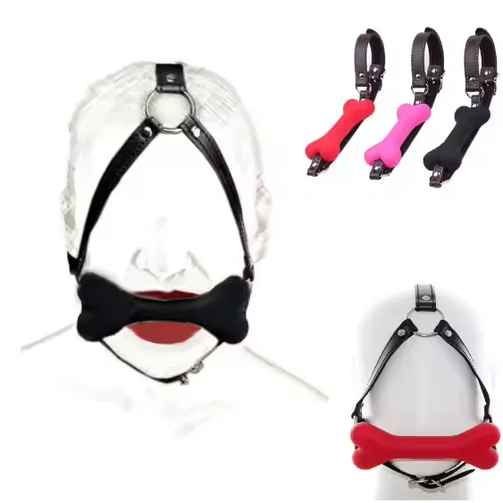 Sm Sex Toys Silicone Dog Bone Mouth Plug Mouth Slave Forced Mouth Opener Alternative Toys,BDSM Restraints Bondage Toys Sex Gag