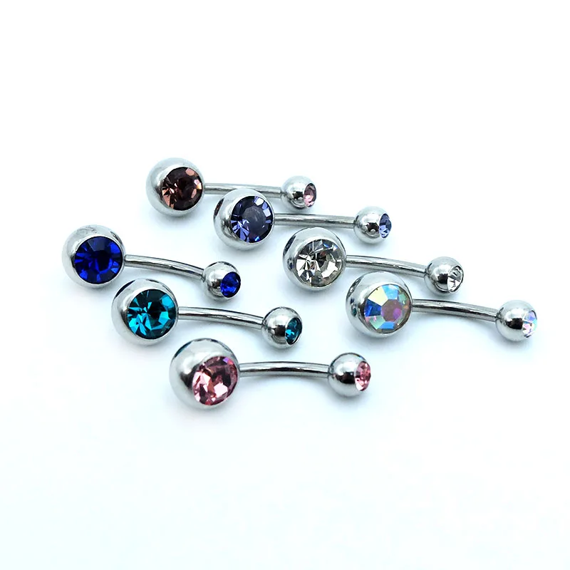 double pressed belez stone factory wholesales cheap belly navel button rings