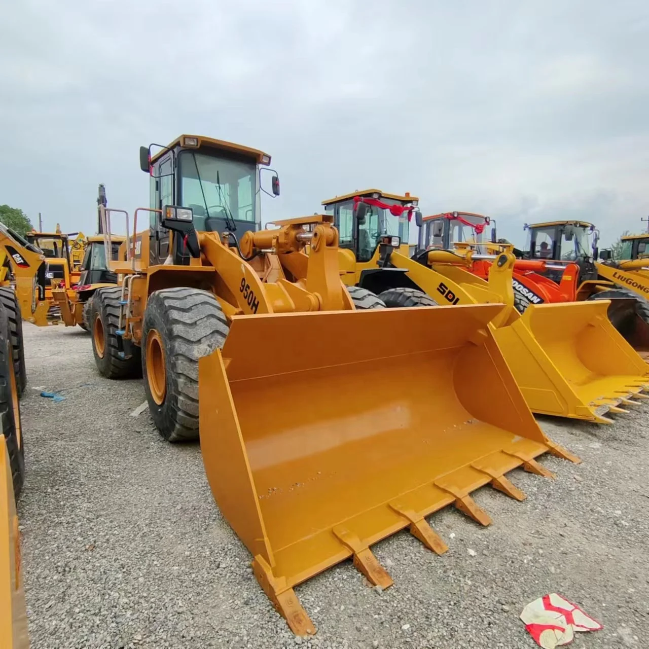 Подержанный погрузчик CAT 950H дешевая цена оригинальная краска хорошее состояние подержанный экскаватор-погрузчик