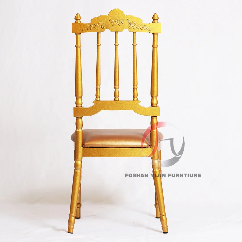 new design wedding event  aluminum  gold napoleon chiavari chair tiffany gold chair