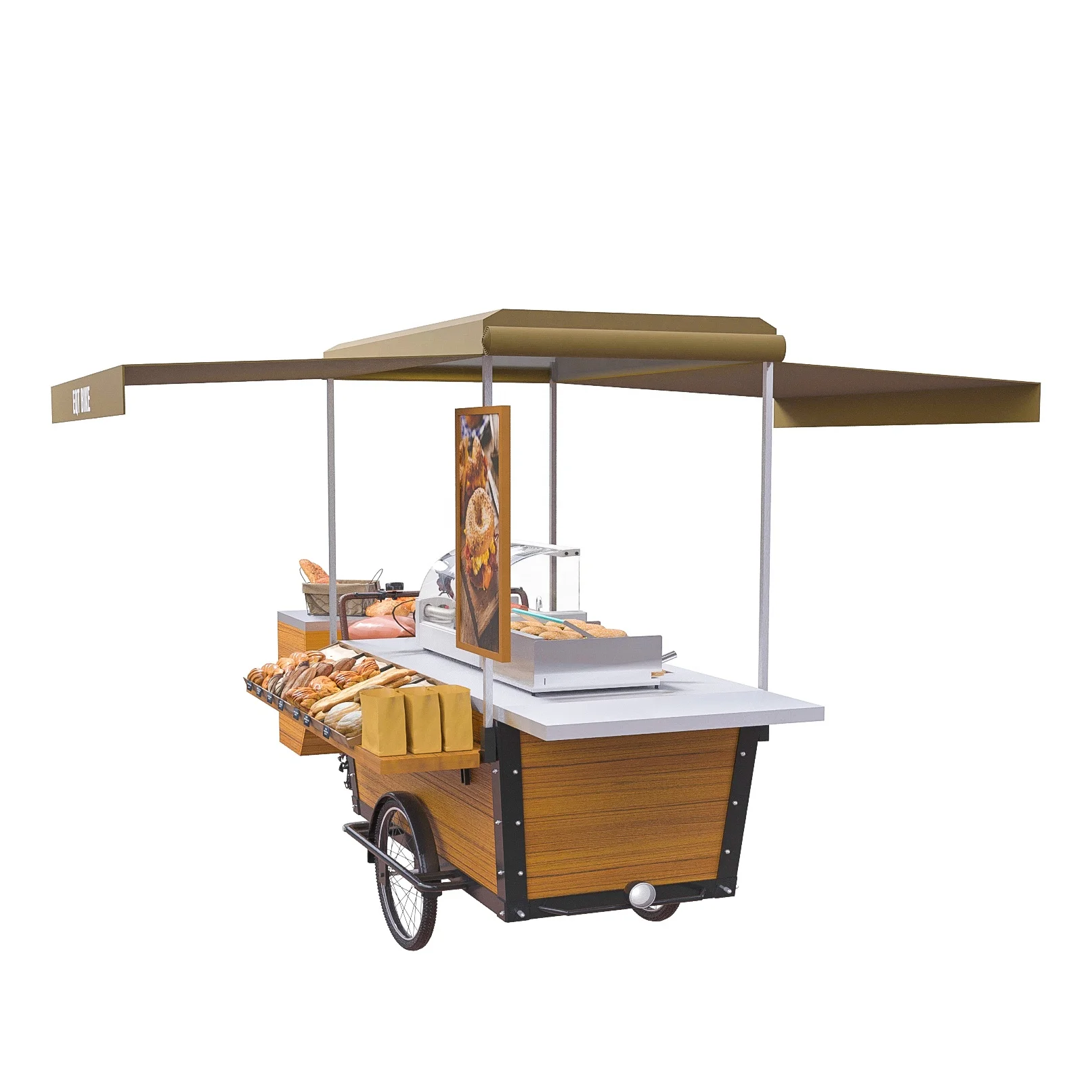 2020 Best Price GAS Food Truck Electric Tricycle Cargo Bike Tricycle