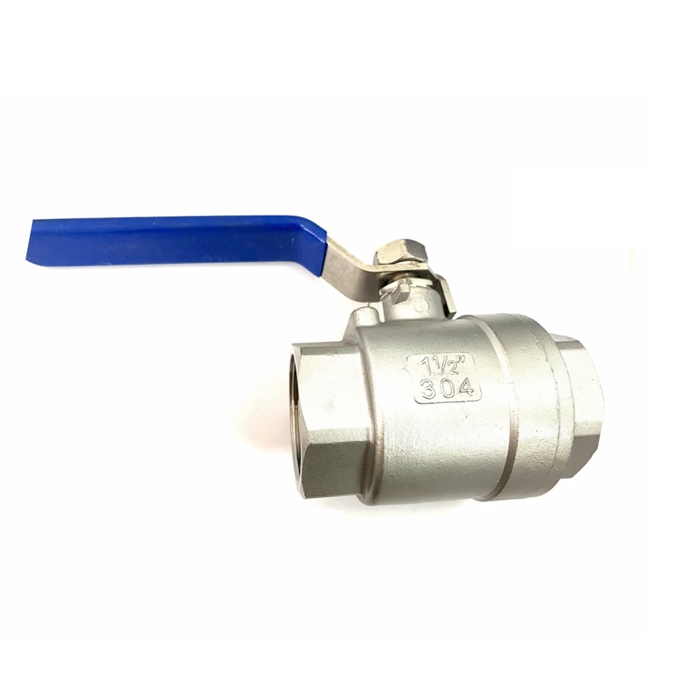Hydraulic NPT threaded 2pcs stainless steel ball valve for water