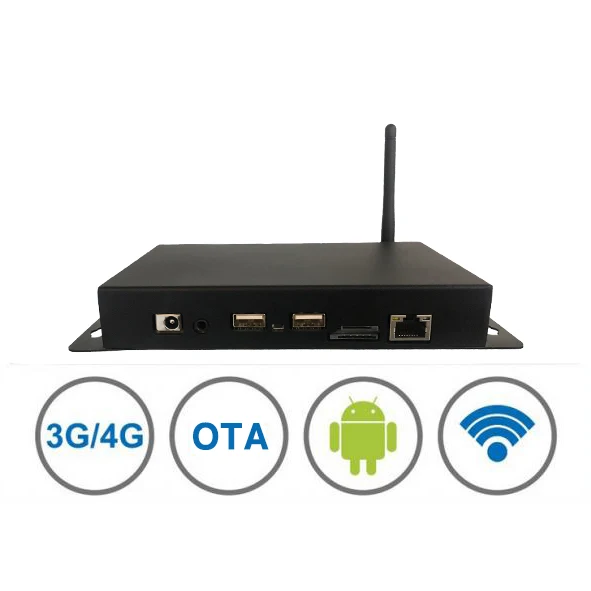 Металлический корпус 4K Android Wifi Lan 4G 3G медиаплеер CMS Облачное управление для android цифровая вывеска