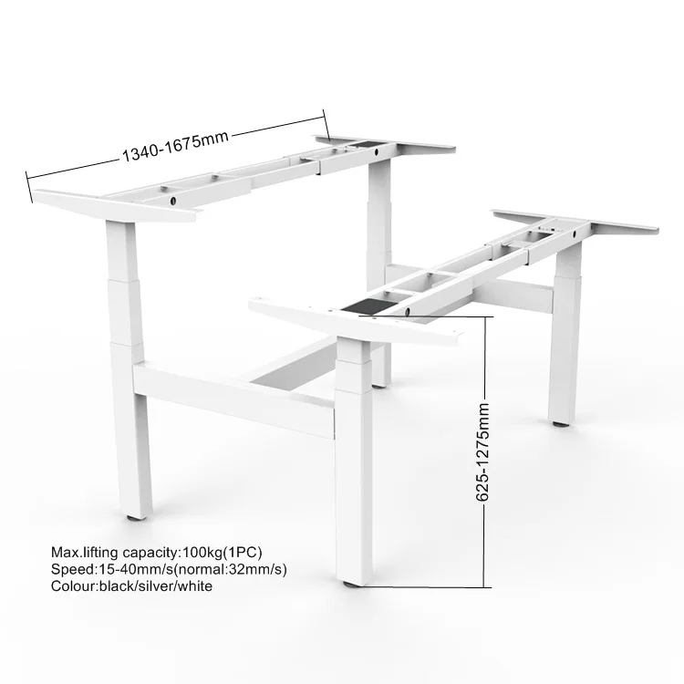 Latest Design Dual Motor Adjustable Table computer Face To Face Office Table