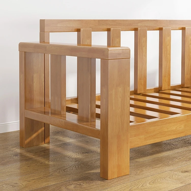 Sofa frame  solid wood living room sofas Rubber wood furniture sofa set