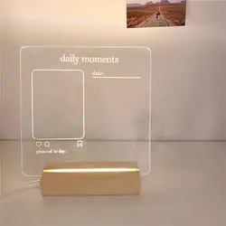 Factory wholesale christmas gift note board creative led night light usb message with message board