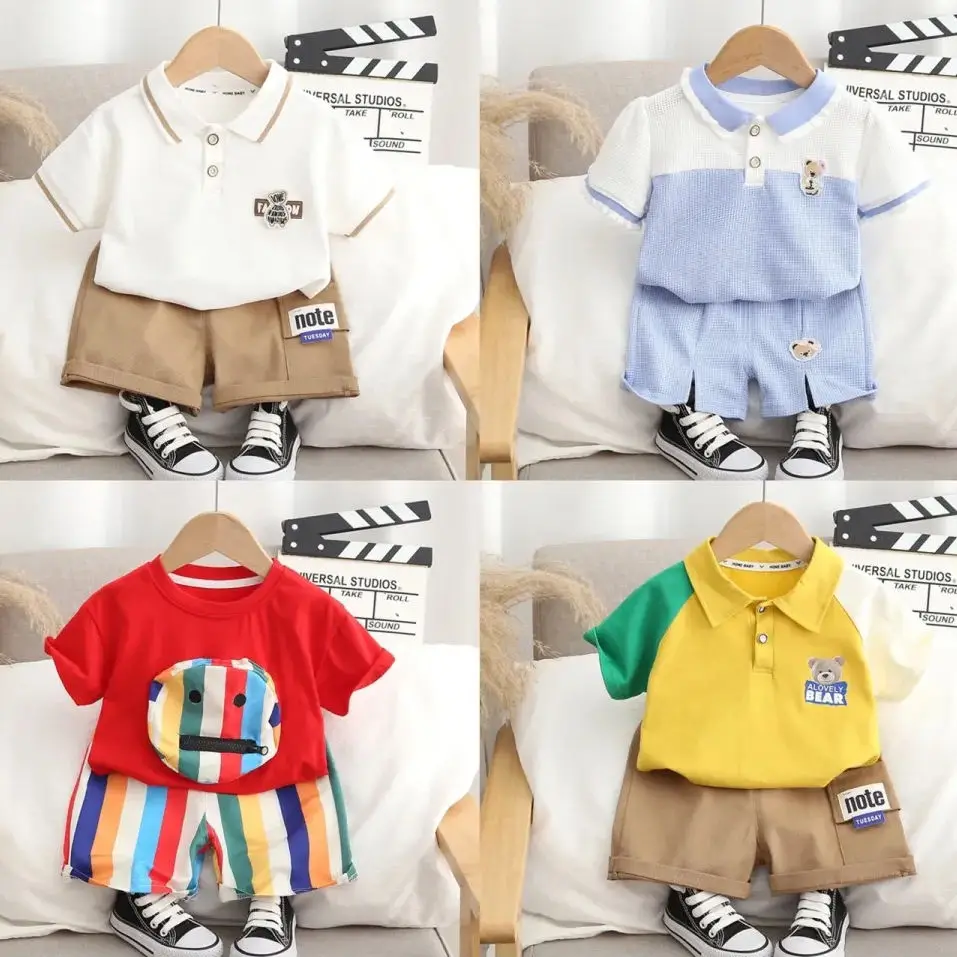 Baby Clothes Toddler Clothes Boys Girls Clothes Sets Short Sleeves Clothing Set