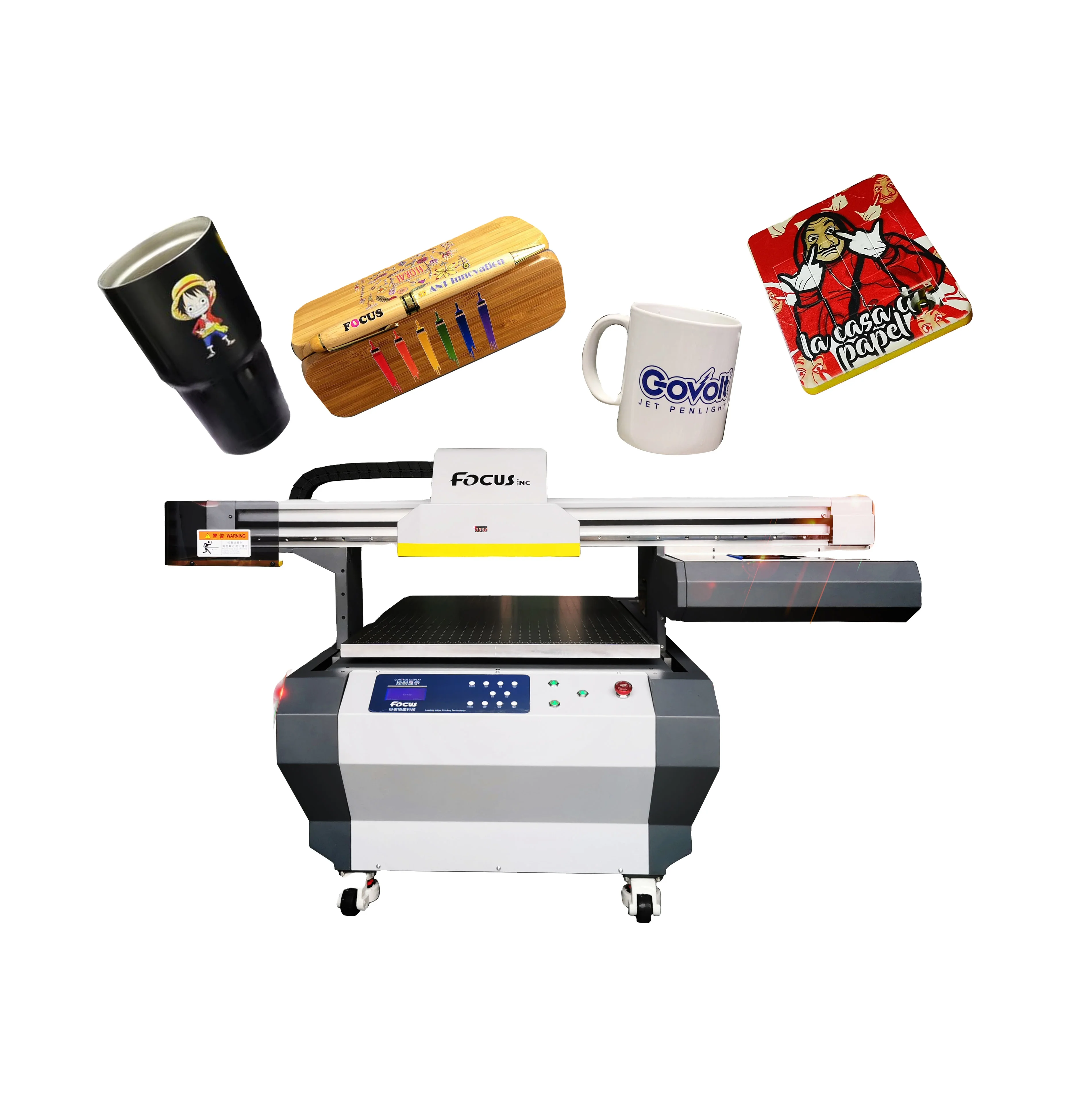 6090 uv flatbed printer digital UV printing machine pen ceramic glass metal envelope printing machine