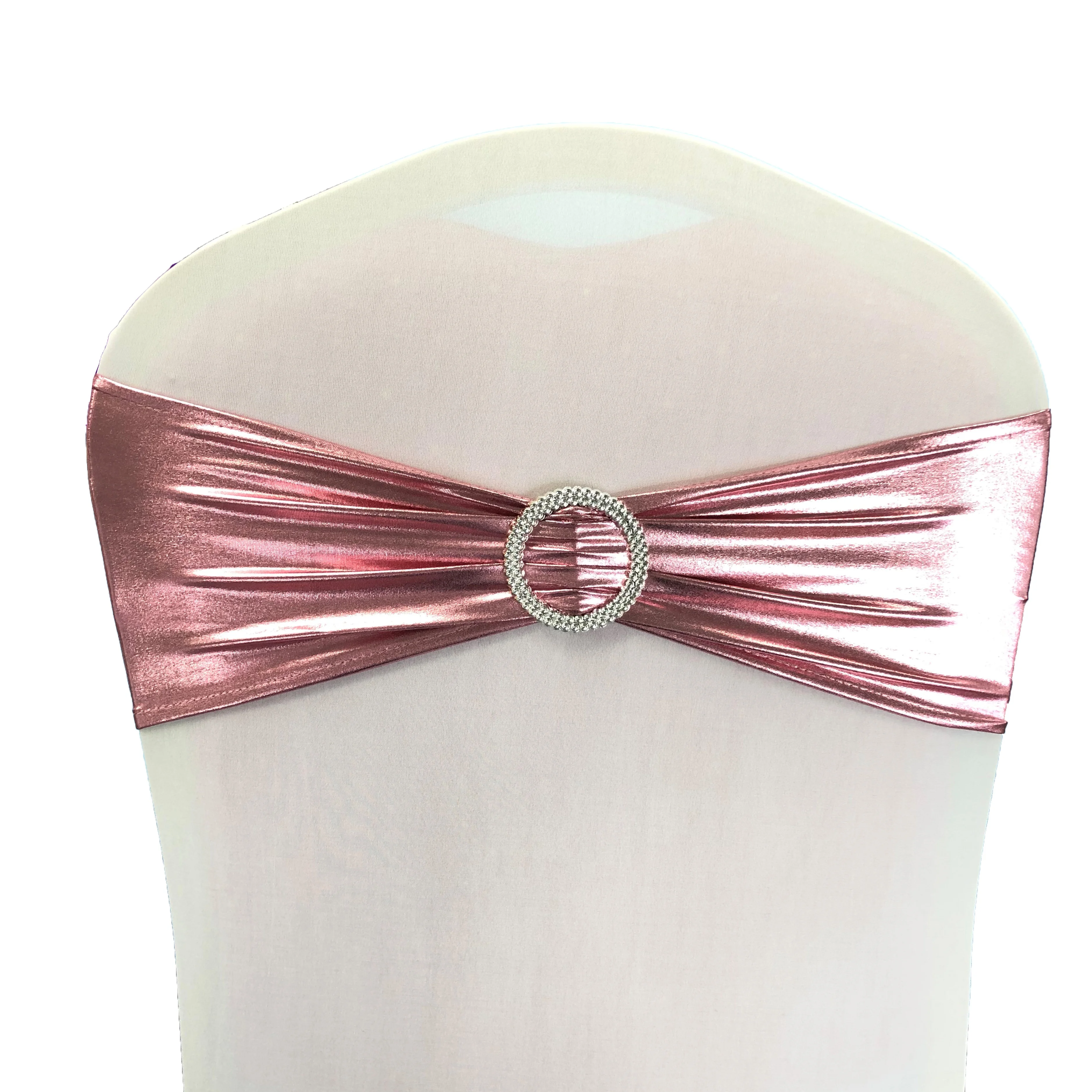 Fancy cheap metallic gold chair sashes for wedding