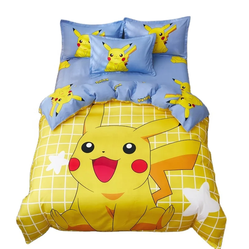 Cute Bed Cover Anime Cartoon Pattern-K Bedding Sets 3D Printed Lightweight Room Decor Sets for Kids Boys Girls