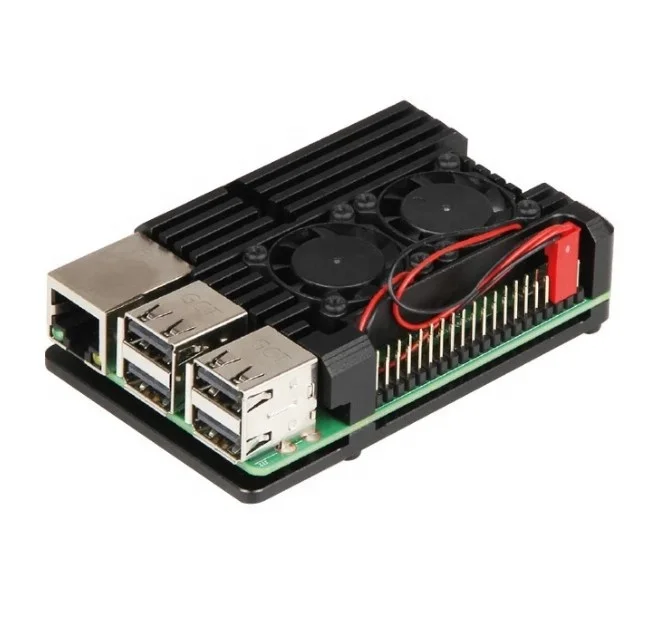 Raspberry Pi Generation 4 b+ Aluminum alloy box 4B built-up cooling case