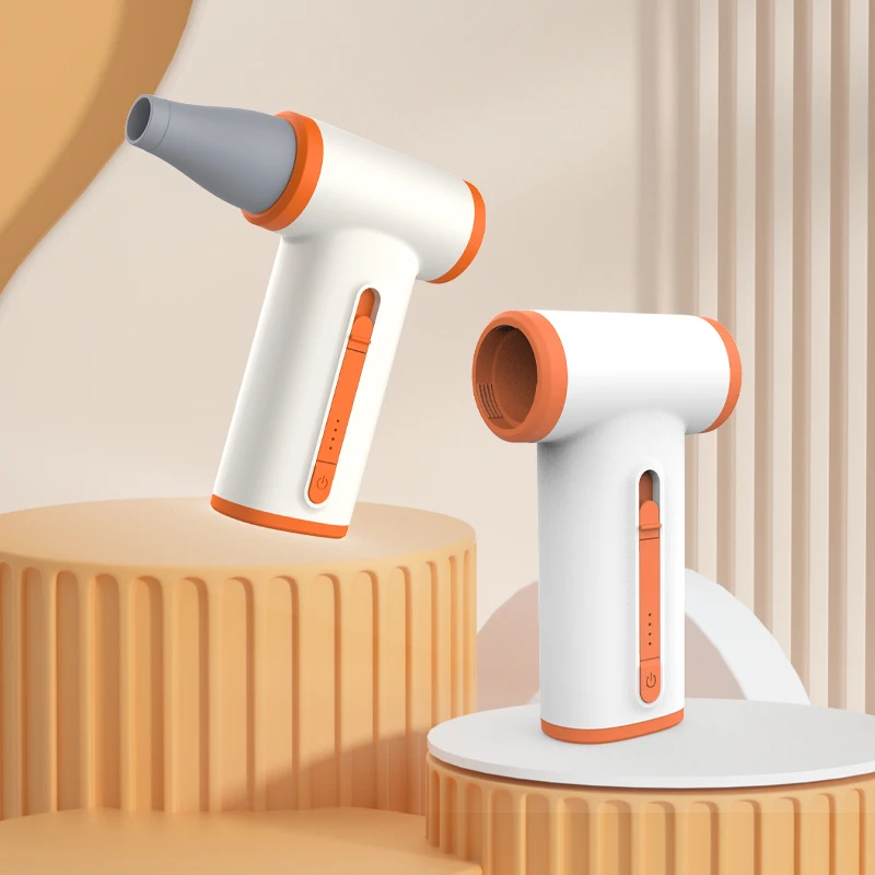 Mini Air Blower With Extra Nozzle 130000RPM Turbo Jet Fan Wind Speed 52m/s Electric Blower Multifunctional Blowing Dust Dryer