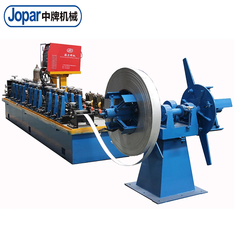 SS Pipe Making Machine Metal Tube Mills Green Blue Customize Machine
