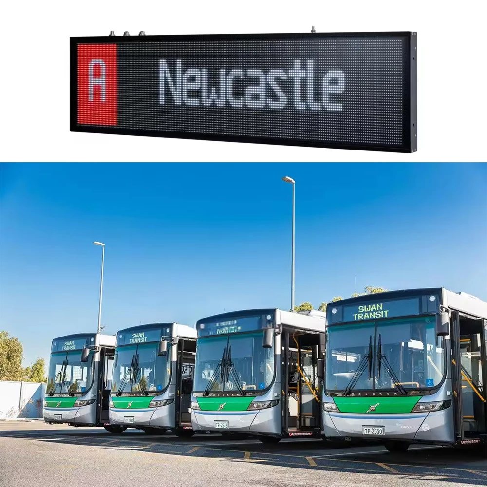 Bus Station Broadcaster Led Display Screen P2.5 P5 Vehicle Rear Window Display 4G Gps Tracker Bus Advertising Led Display Screen