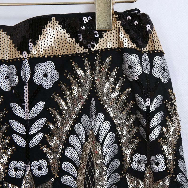 YIZHIQIU high quality Casual sequin diamond design sexy short skirt