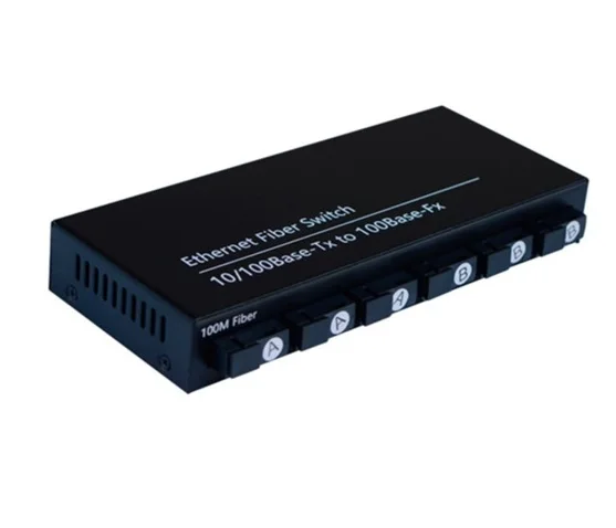 
 10/100/Мбит/с 6 волокно SC порта + 2 RJ-45 портовый коммутатор волоконно-оптический аудио-видео конвертер 100 м 8 портов-оптический преобразователь  