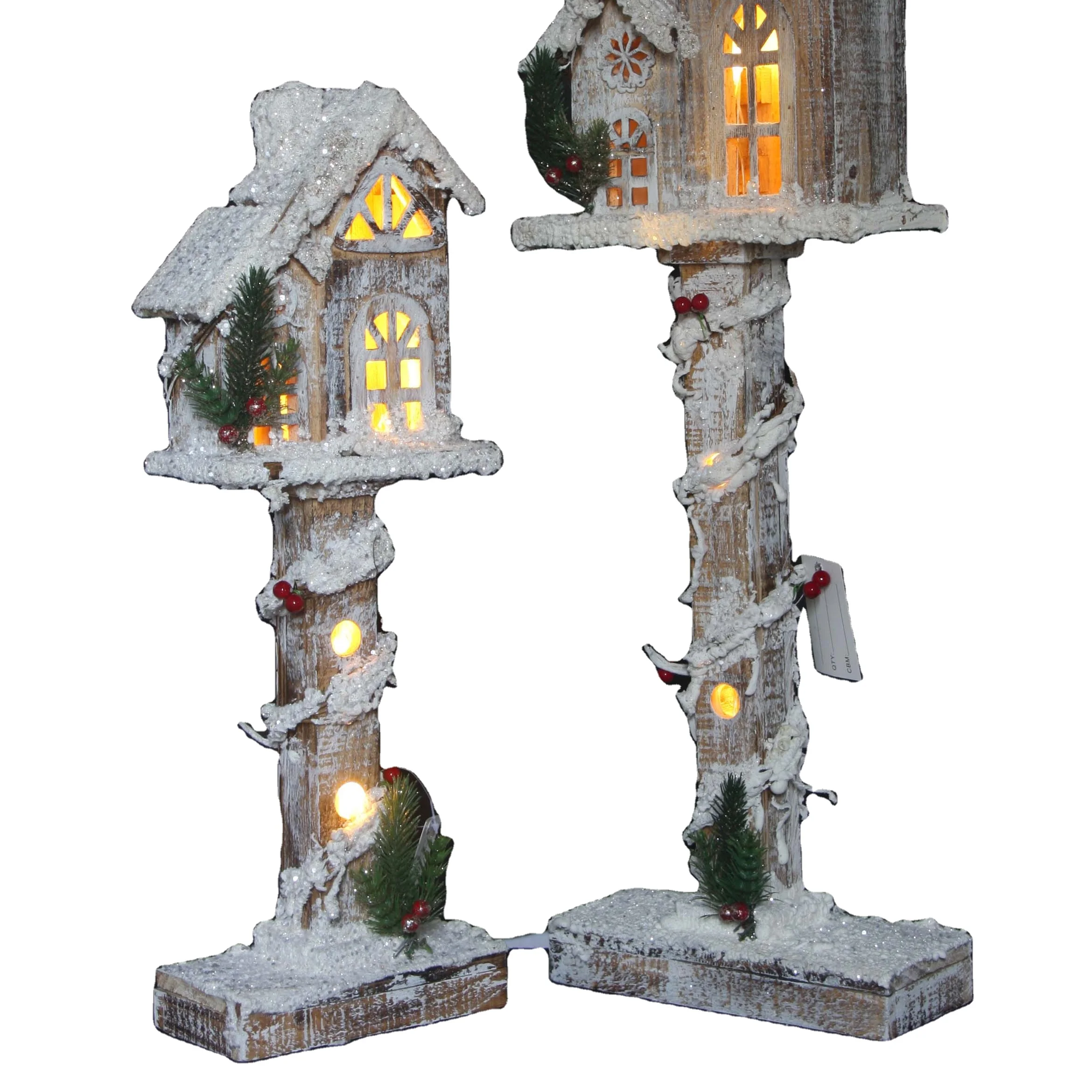 wooden battery operated lamppost battery powered lantern lamp post for Christmas decoration