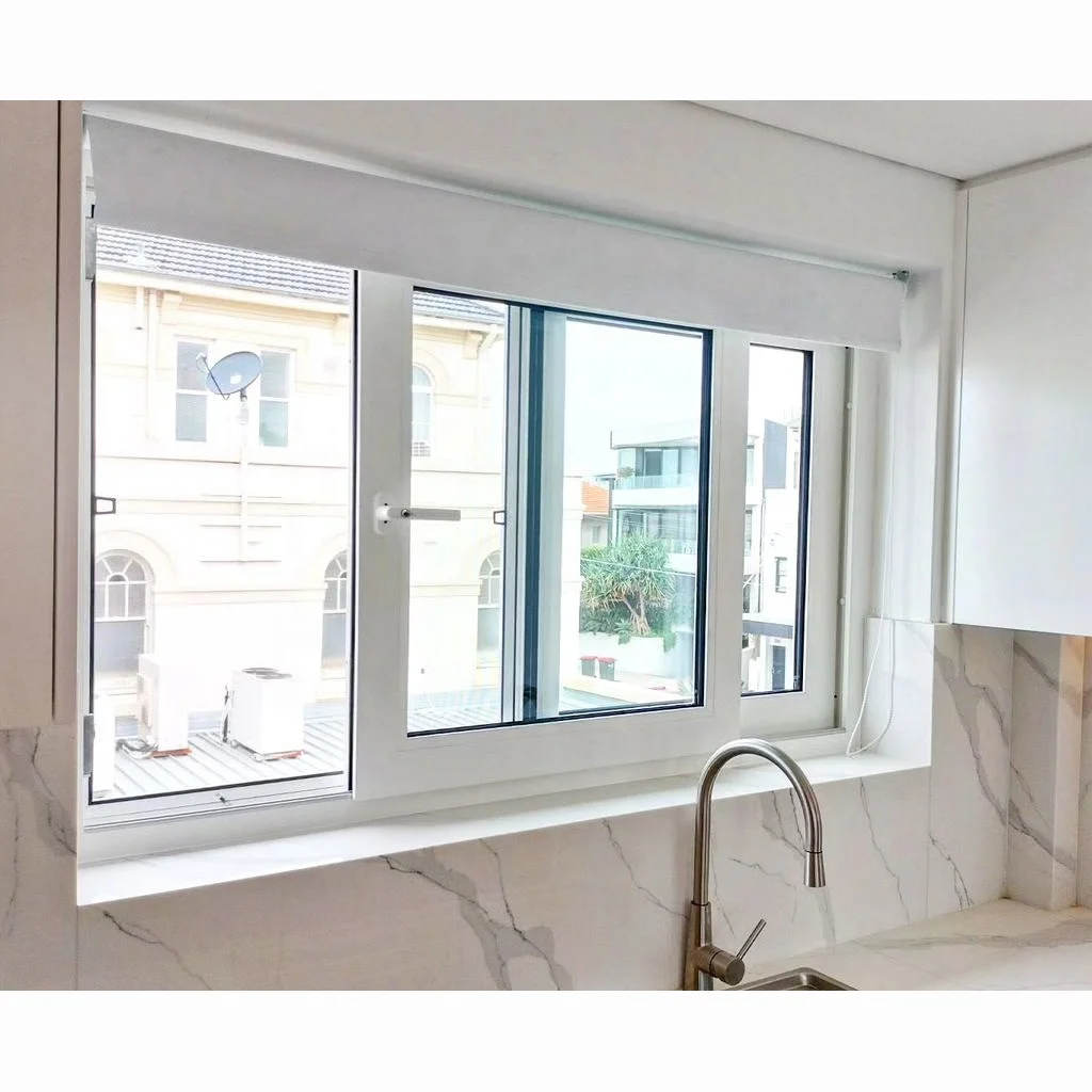 CN authentic window supplier sliding window design UPVC   plastic triple glazing window 85 series [Support Factory Inspection]