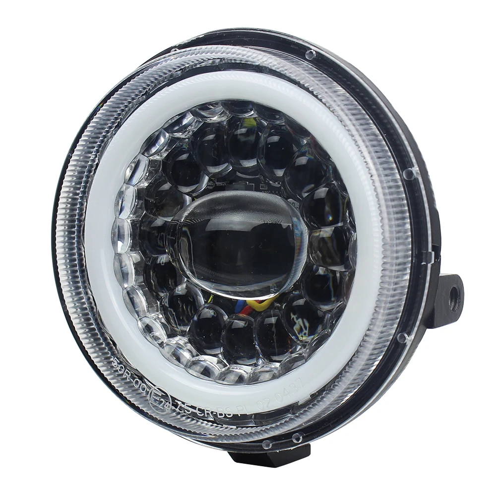 ECE Approval 4.7 inch LED Round Headlight Compatible For Vespa 2000W Electric Scooter Motorcycle