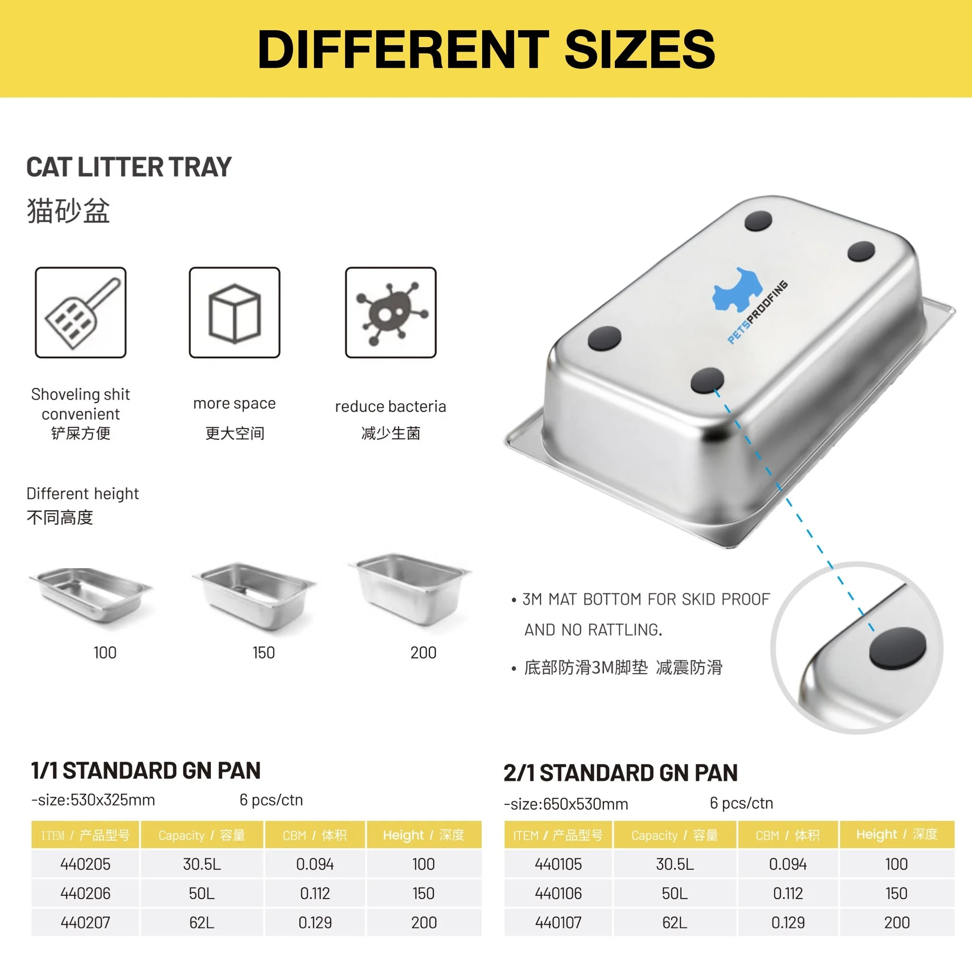 Wholesale Multifunction Portable Wall Stainless Steel 304 Cat Toilet Tray Manual Cleaning Cat Litter Box & Accessory