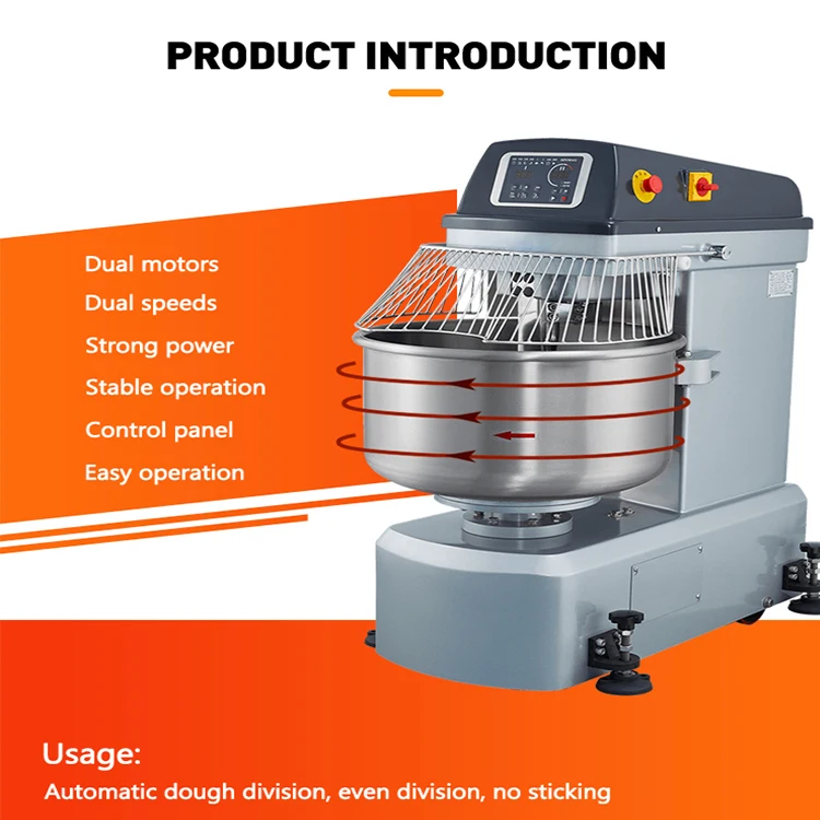 Оборудование для выпечки хлеба двухскоростное коммерческое 50 кг смеситель муки 130 л