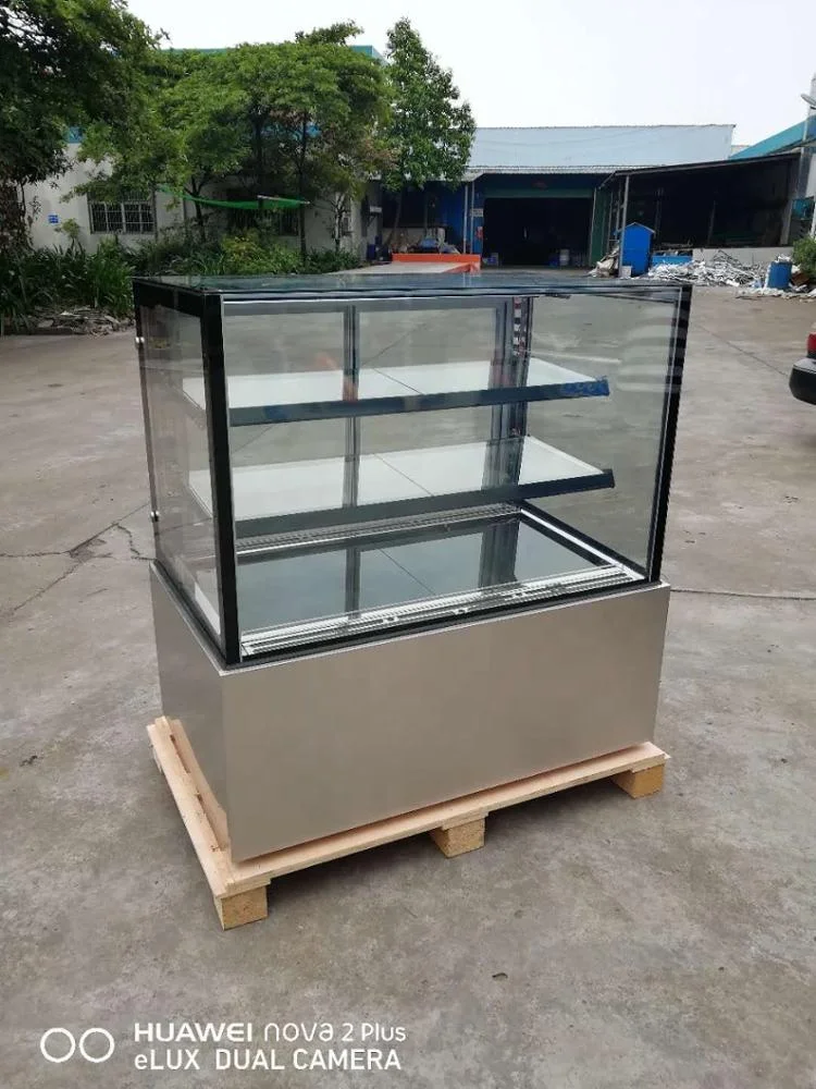 stainless Steel Refrigerated Bakery Showcase, Cake Display Fridge for Cafes